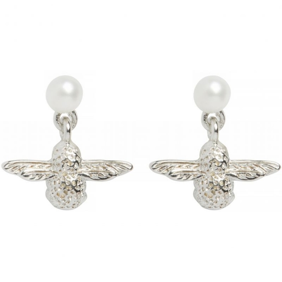 Olivia Burton Pearl Bee 🐝 Silver Earrings - Picture 4 of 5